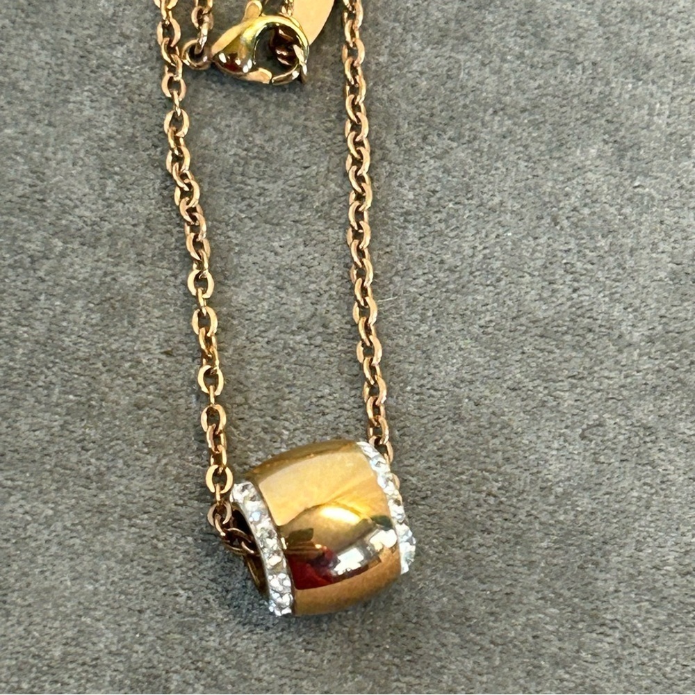 Tocara Charlene Rose Gold plated stainless steel with crystalux necklace
